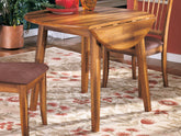 Bay Furniture Gallery - Ashley Furniture - Berringer Dining Room - Round DRM Drop Leaf Table / Rustic Brown - D199-15